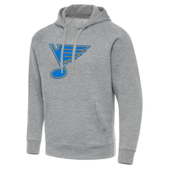 NHL Heather Gray St. Louis Blues Antigua Victory Pullover Hoodie