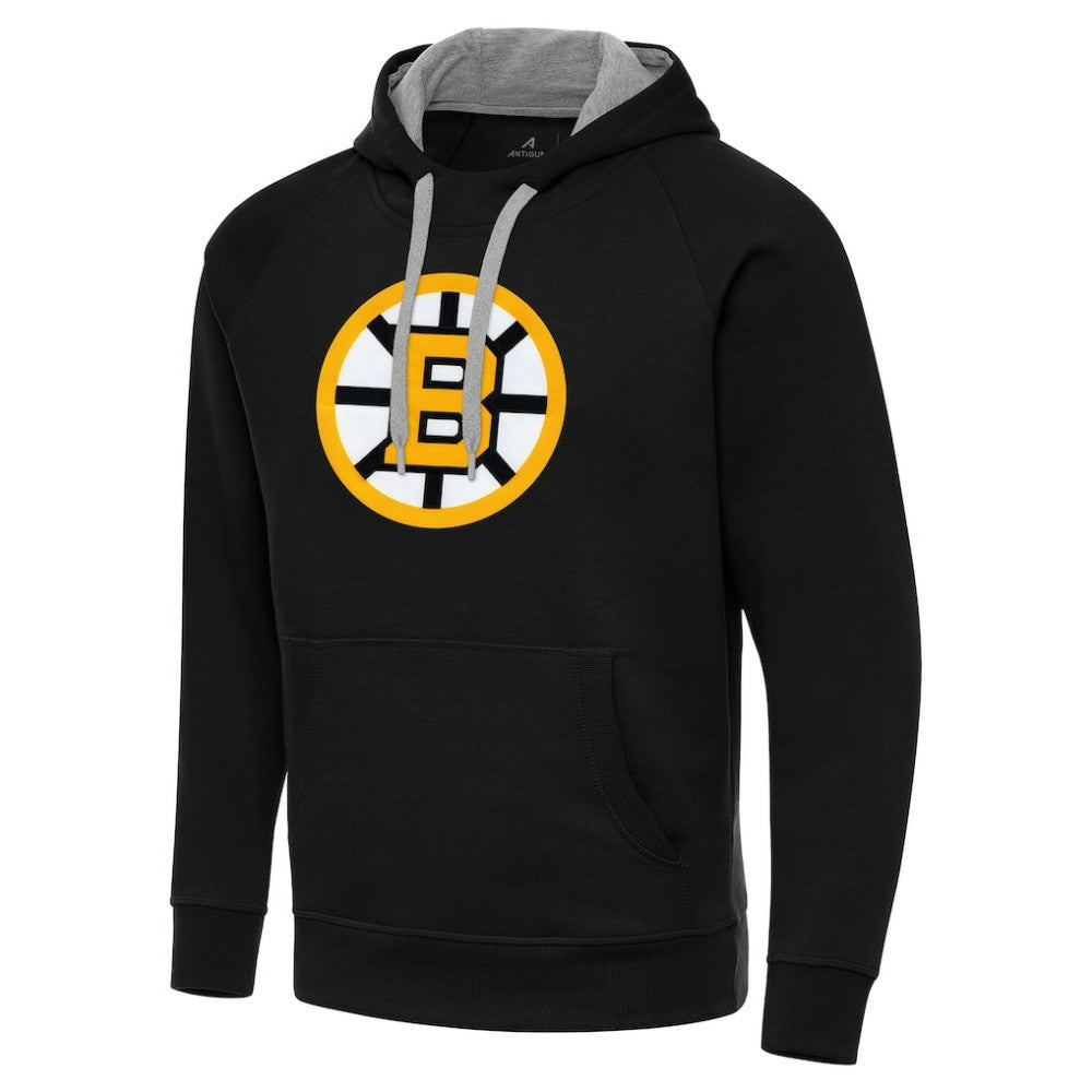 NHL Black Boston Bruins Antigua Victory Pullover Hoodie