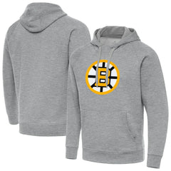 NHL Heather Gray Boston Bruins Antigua Victory Pullover Hoodie