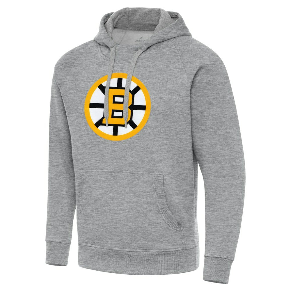NHL Heather Gray Boston Bruins Antigua Victory Pullover Hoodie