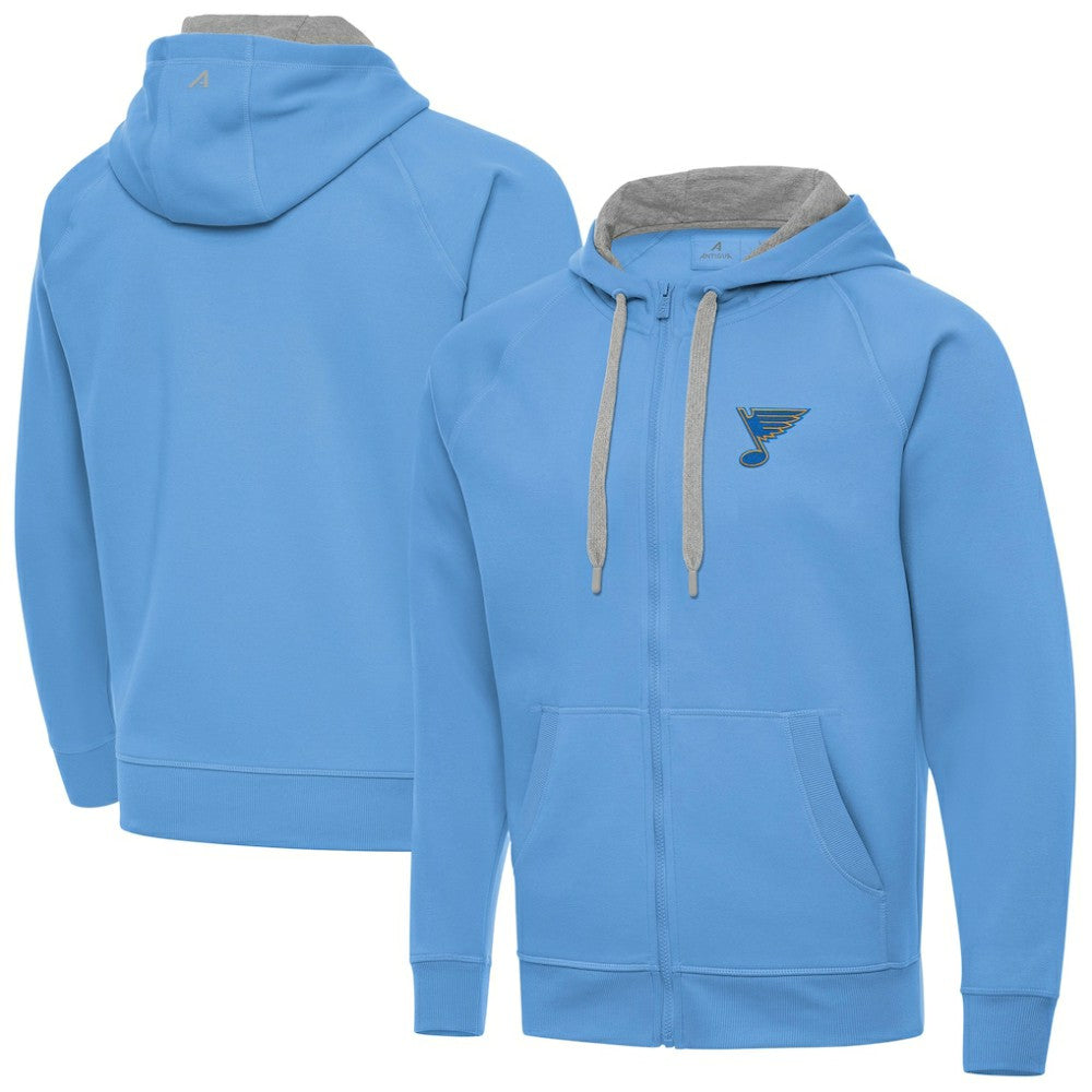NHL Blue St. Louis Blues Antigua Victory Full-Zip Hoodie