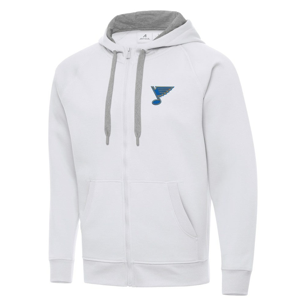 NHL White St. Louis Blues Antigua Victory Full-Zip Hoodie