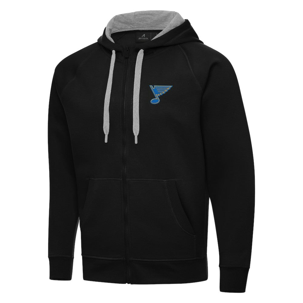 NHL Black St. Louis Blues Antigua Victory Full-Zip Hoodie