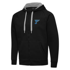 NHL Black St. Louis Blues Antigua Victory Full-Zip Hoodie