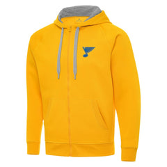 NHL Gold St. Louis Blues Antigua Victory Full-Zip Hoodie