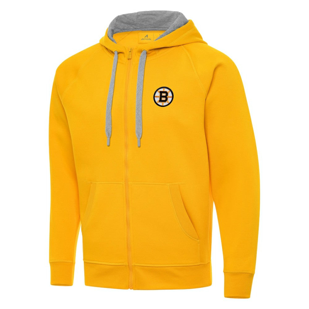 NHL Gold Boston Bruins Antigua Victory Full-Zip Hoodie