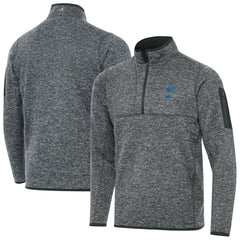 NHL Heather Gray St. Louis Blues Antigua Fortune Quarter-Zip Pullover Jacket
