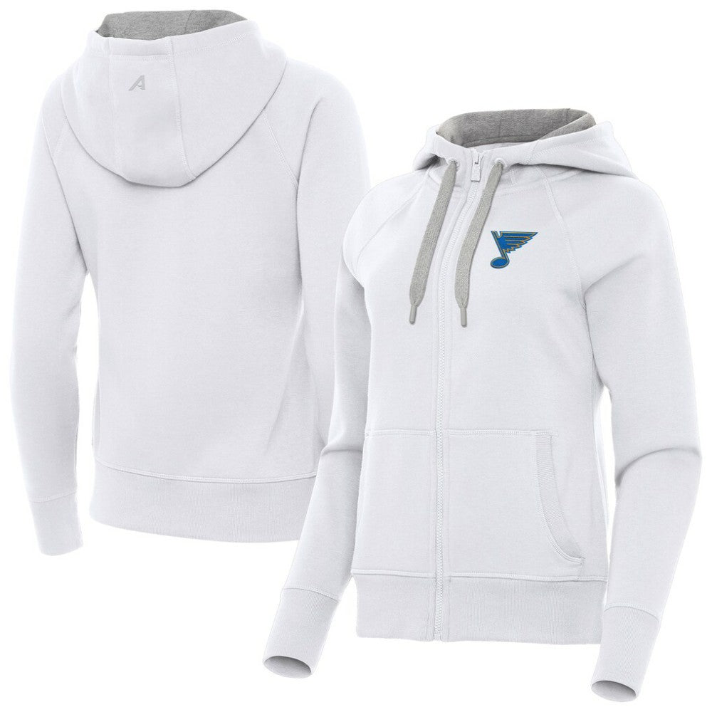 NHL White St. Louis Blues Antigua Women's Victory Full-Zip Hoodie