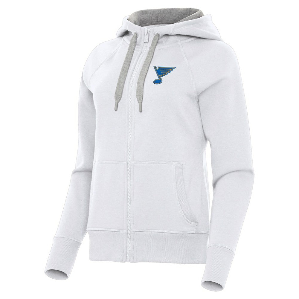 NHL White St. Louis Blues Antigua Women's Victory Full-Zip Hoodie
