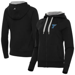 NHL Black St. Louis Blues Antigua Women's Victory Full-Zip Hoodie
