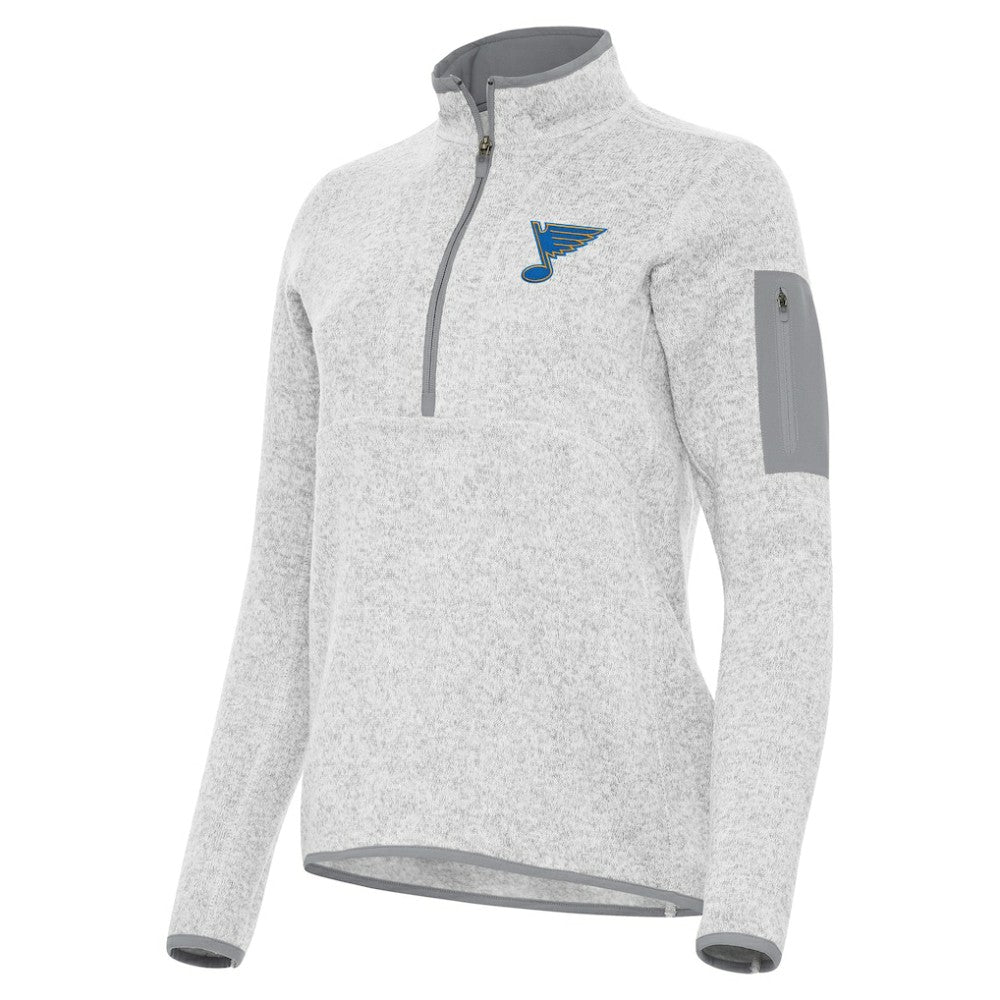 NHL Heather Gray St. Louis Blues Antigua Women's Fortune Half-Zip Pullover
