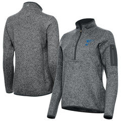NHL Heather Black St. Louis Blues Antigua Women's Fortune Half-Zip Pullover