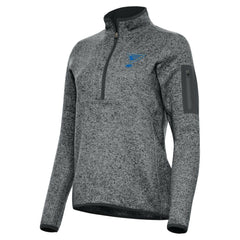 NHL Heather Black St. Louis Blues Antigua Women's Fortune Half-Zip Pullover