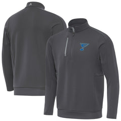 NHL Pewter St. Louis Blues Antigua Generation Quarter-Zip Pullover Top