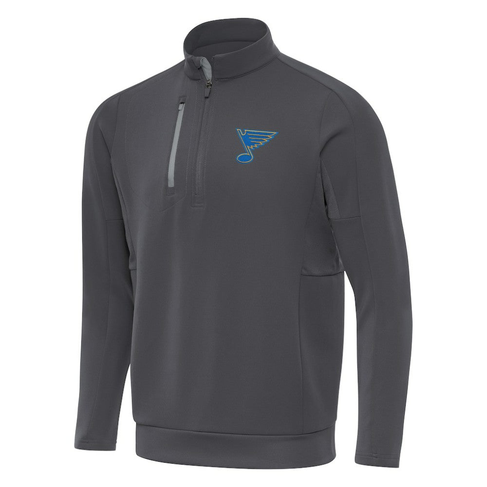 NHL Pewter St. Louis Blues Antigua Generation Quarter-Zip Pullover Top