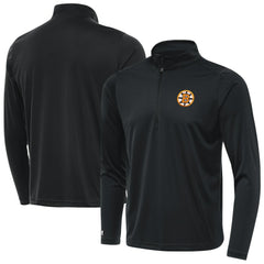 NHL Gray Boston Bruins Antigua Tribute Lightweight Quarter-Zip Pullover
