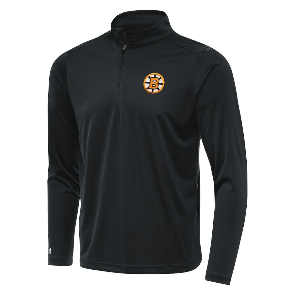 NHL Gray Boston Bruins Antigua Tribute Lightweight Quarter-Zip Pullover