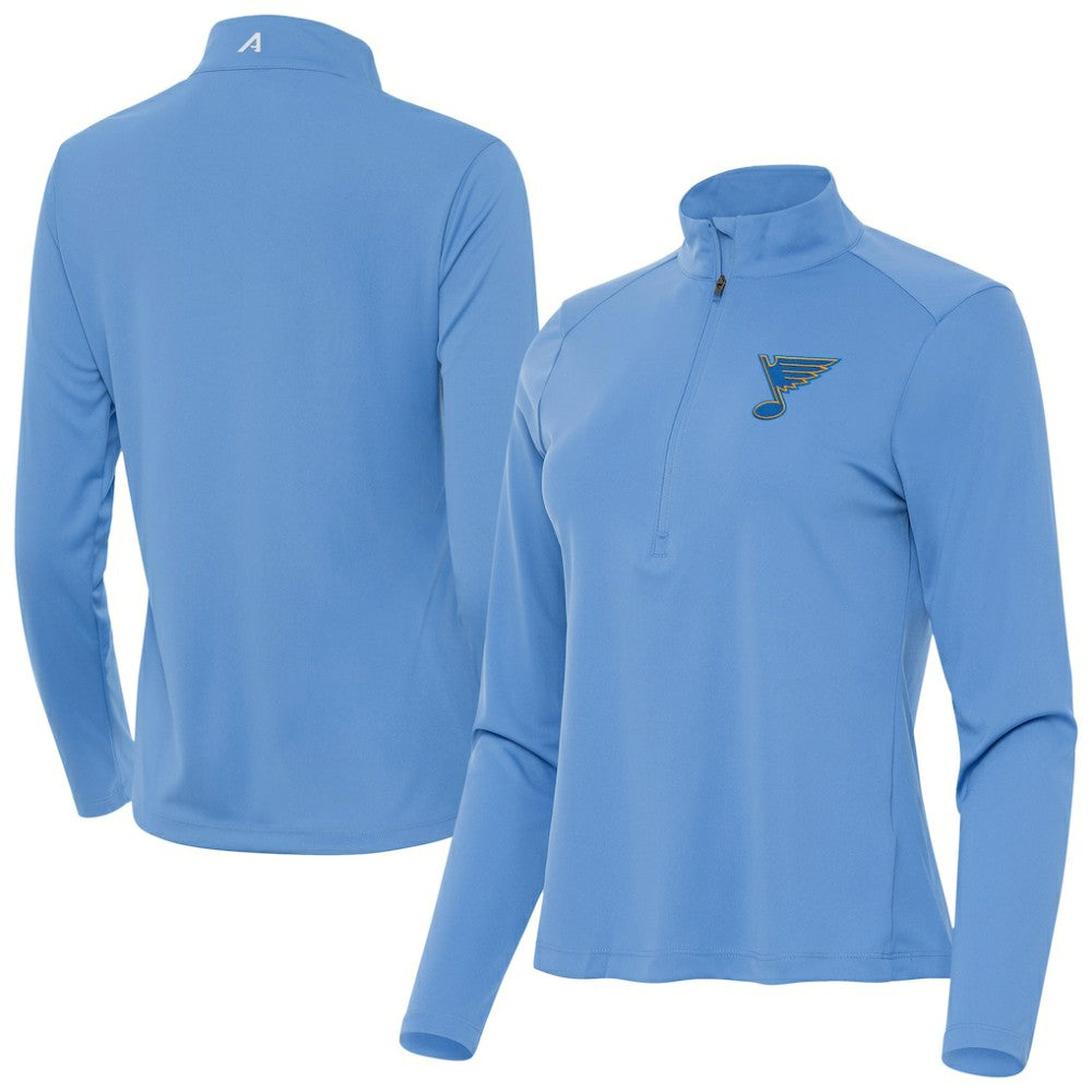 NHL Blue St. Louis Blues Antigua Women's Tribute Half-Zip Pullover
