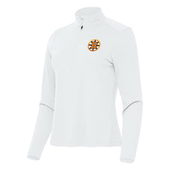 NHL White Boston Bruins Antigua Women's Tribute Half-Zip Pullover
