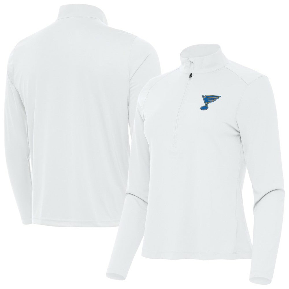 NHL White St. Louis Blues Antigua Women's Tribute Half-Zip Pullover