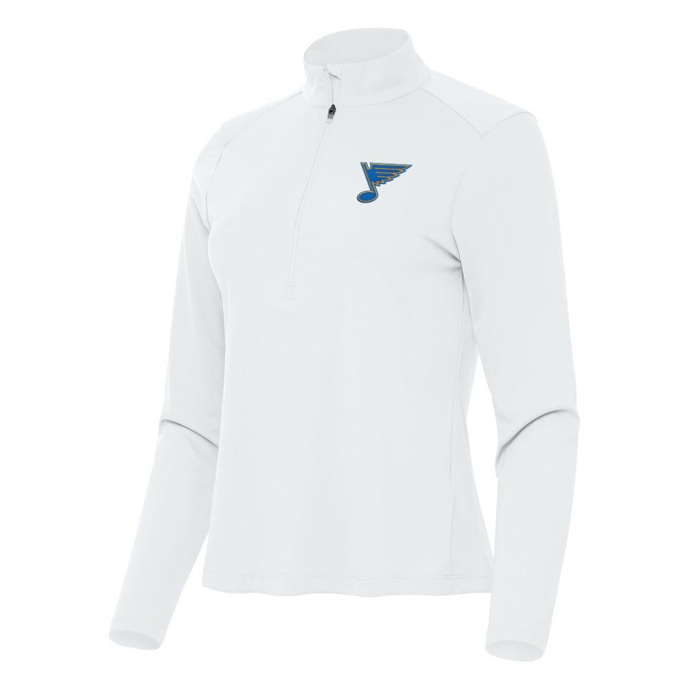 NHL White St. Louis Blues Antigua Women's Tribute Half-Zip Pullover