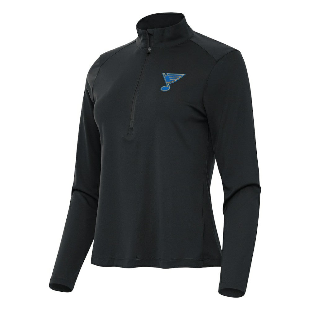 NHL Gray St. Louis Blues Antigua Women's Tribute Half-Zip Pullover