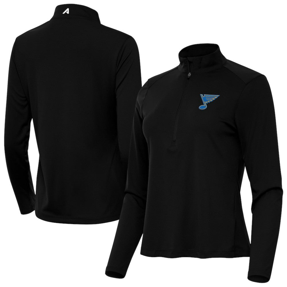 NHL Black St. Louis Blues Antigua Women's Tribute Half-Zip Pullover