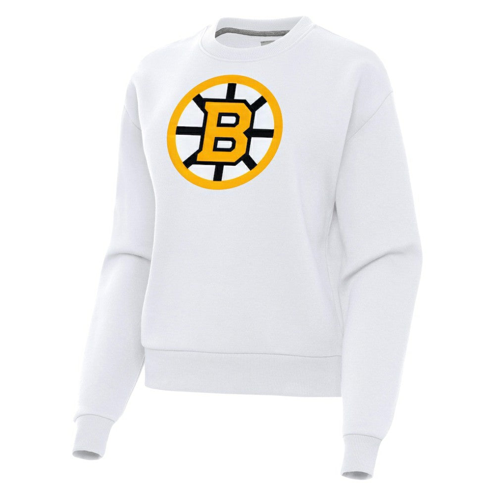 NHL White Boston Bruins Antigua Women's Victory Pullover Sweatshirt