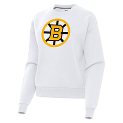 NHL White Boston Bruins Antigua Women's Victory Pullover Sweatshirt