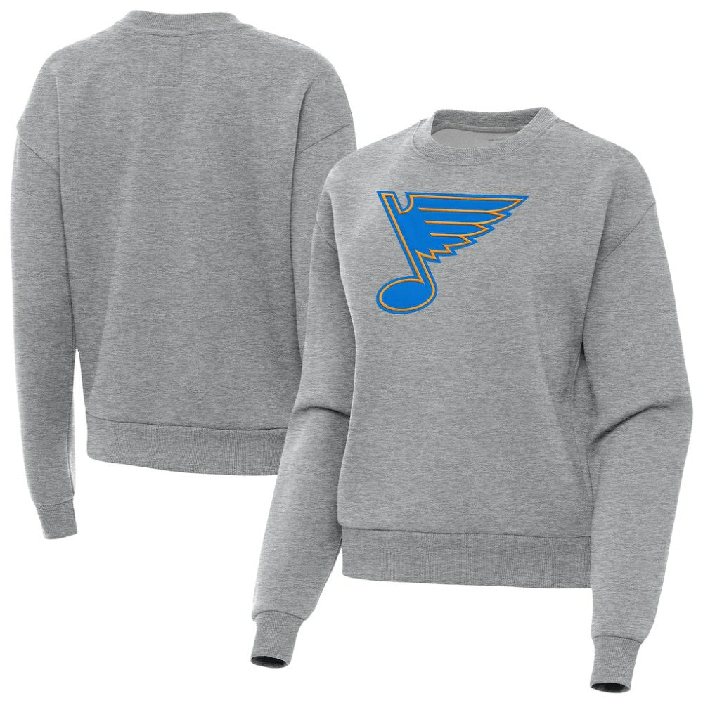 NHL Heather Gray St. Louis Blues Antigua Women's Victory Pullover Sweatshirt