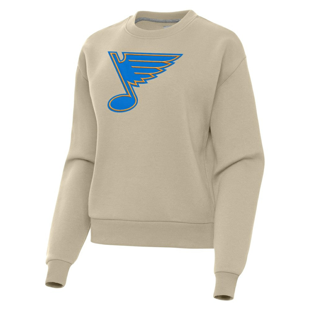 NHL Khaki St. Louis Blues Antigua Women's Victory Pullover Sweatshirt