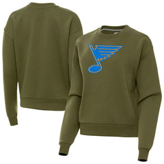 NHL Olive St. Louis Blues Antigua Women's Victory Pullover Sweatshirt