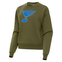 NHL Olive St. Louis Blues Antigua Women's Victory Pullover Sweatshirt