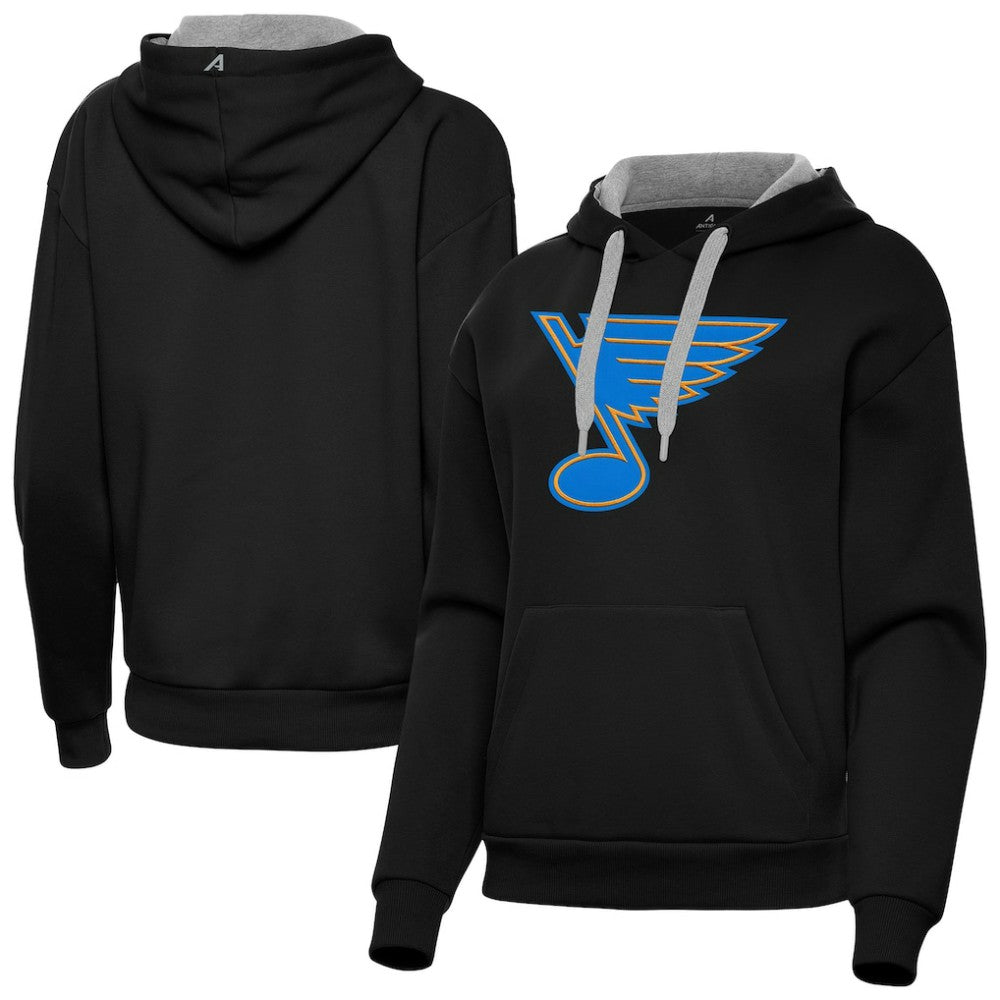 NHL Black St. Louis Blues Antigua Women's Victory Pullover Hoodie