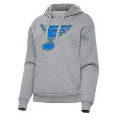 NHL Heather Gray St. Louis Blues Antigua Women's Victory Pullover Hoodie
