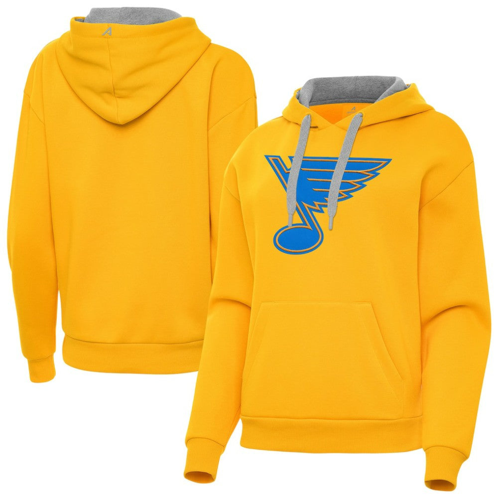 NHL Gold St. Louis Blues Antigua Women's Victory Pullover Hoodie