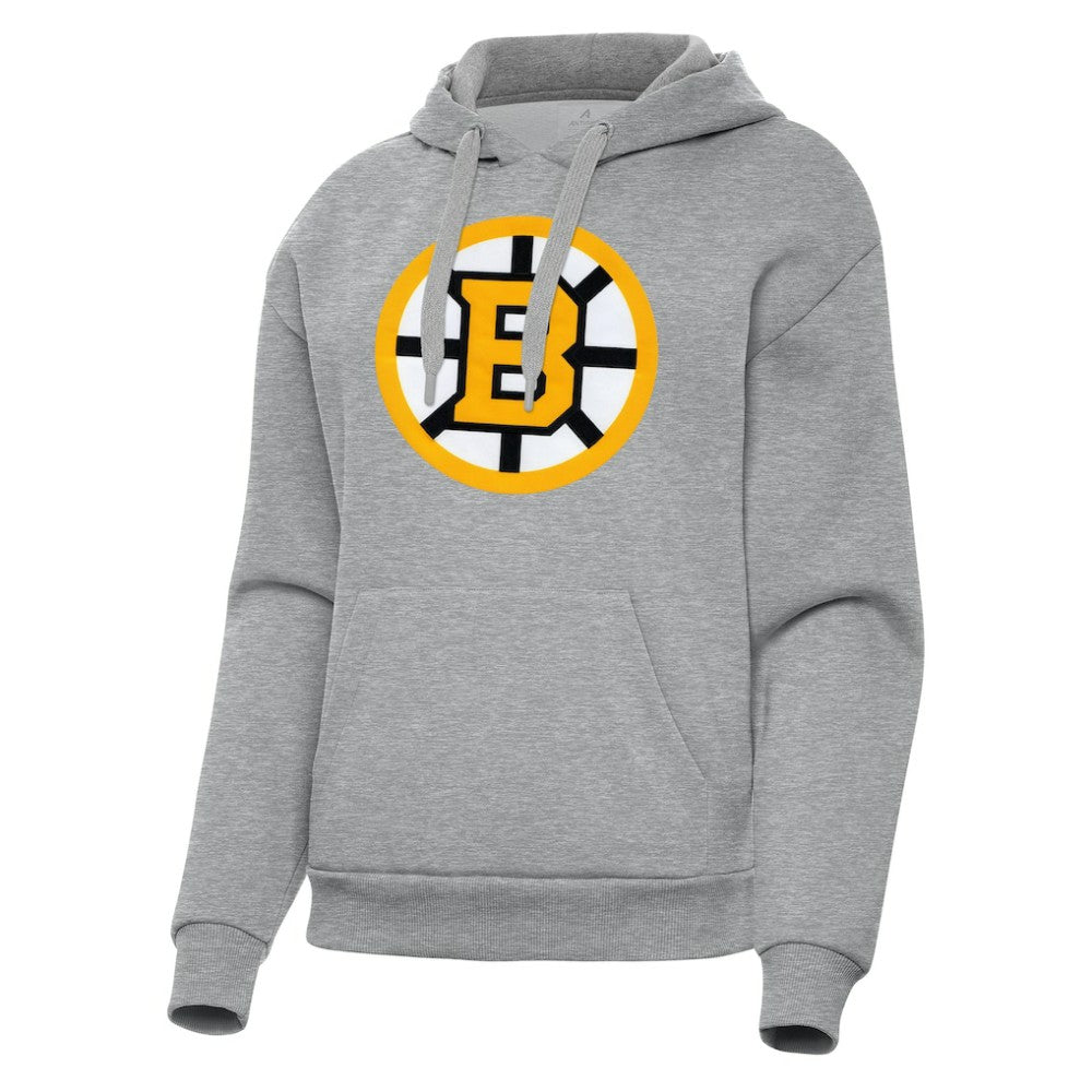NHL Heather Gray Boston Bruins Antigua Women's Victory Pullover Hoodie
