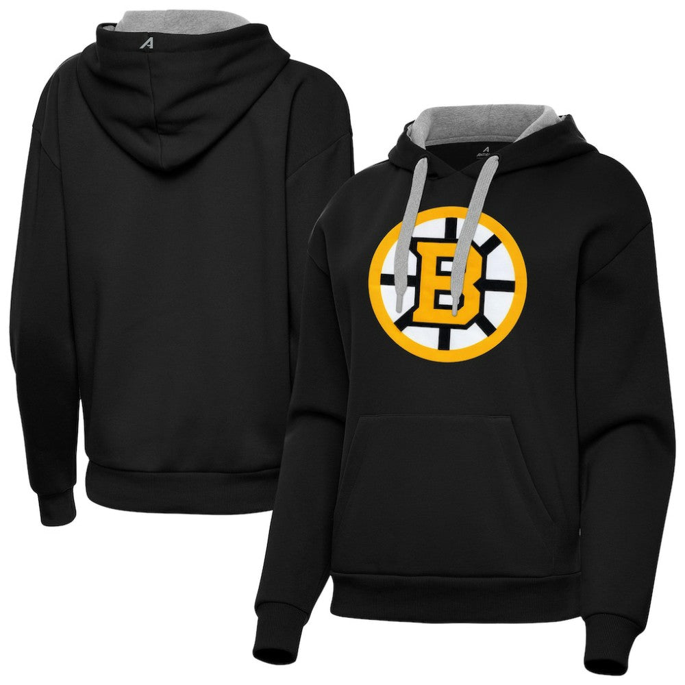 NHL Black Boston Bruins Antigua Women's Victory Pullover Hoodie