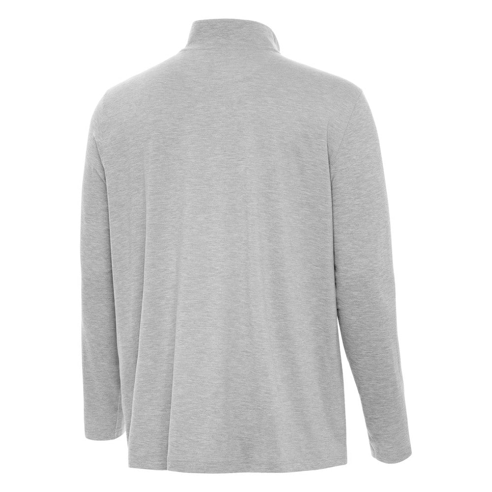 NHL Heather Gray Boston Bruins Antigua Hunk Lightweight Quarter-Zip Pullover