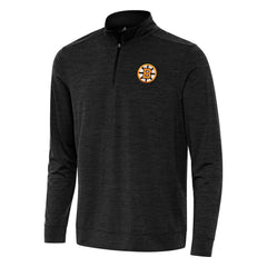 NHL Heather Black Boston Bruins Antigua Bright Quarter-Zip Pullover