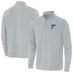 NHL Heather Gray St. Louis Blues Antigua Bright Quarter-Zip Pullover