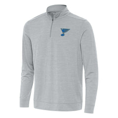 NHL Heather Gray St. Louis Blues Antigua Bright Quarter-Zip Pullover