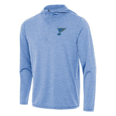 NHL Heather Blue St. Louis Blues Antigua Tidy Quarter-Zip Hoodie