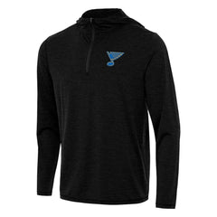 NHL Heather Black St. Louis Blues Antigua Tidy Quarter-Zip Hoodie