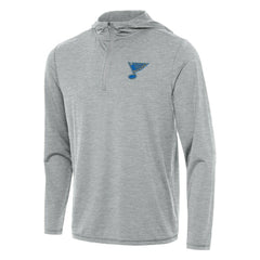 NHL Heather Gray St. Louis Blues Antigua Tidy Quarter-Zip Hoodie