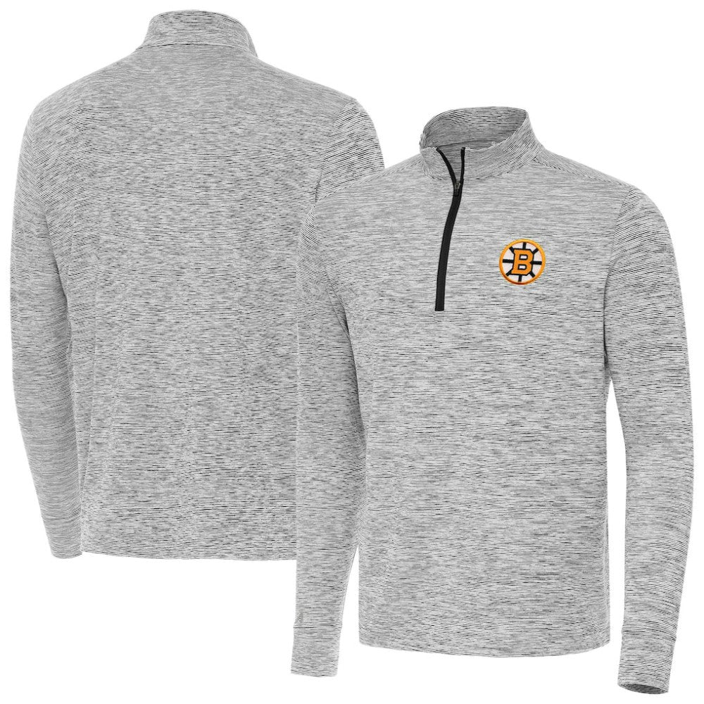 NHL Black Boston Bruins Antigua Cause Quarter-Zip Jacket