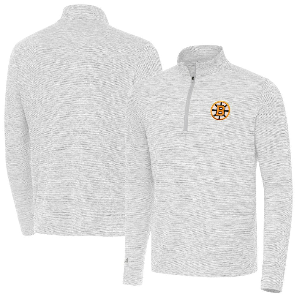 NHL Gray Boston Bruins Antigua Cause Quarter-Zip Jacket