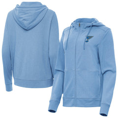 NHL Heather Blue St. Louis Blues Antigua Women's Seeker Full-Zip Hoodie