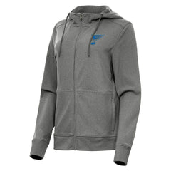 NHL Heather Black St. Louis Blues Antigua Women's Seeker Full-Zip Hoodie