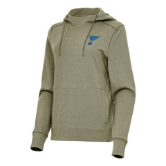 NHL Olive St. Louis Blues Antigua Women's Justice Pullover Hoodie